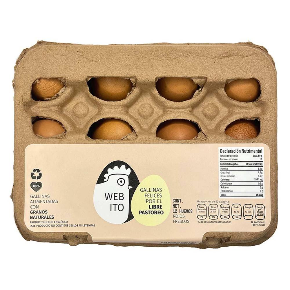 Webito · Huevos rojos frescos (12 un)