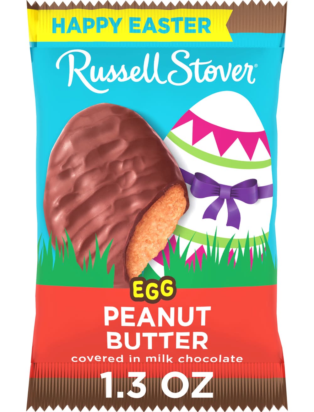 Russell Stover Easter Peanut Butter Milk Chocolate Easter Egg (1.3 oz)