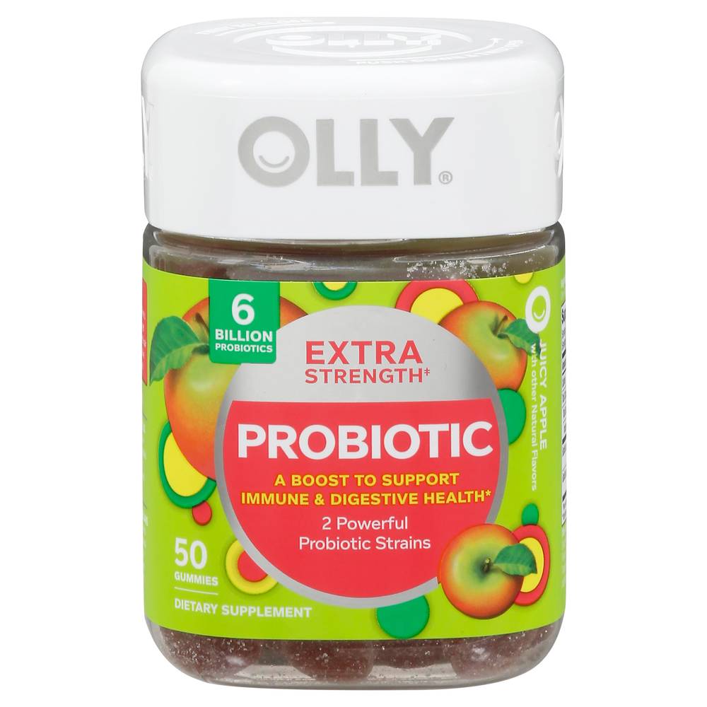 Olly Extra Strength Juicy Apple Probiotic Gummies (50 ct)