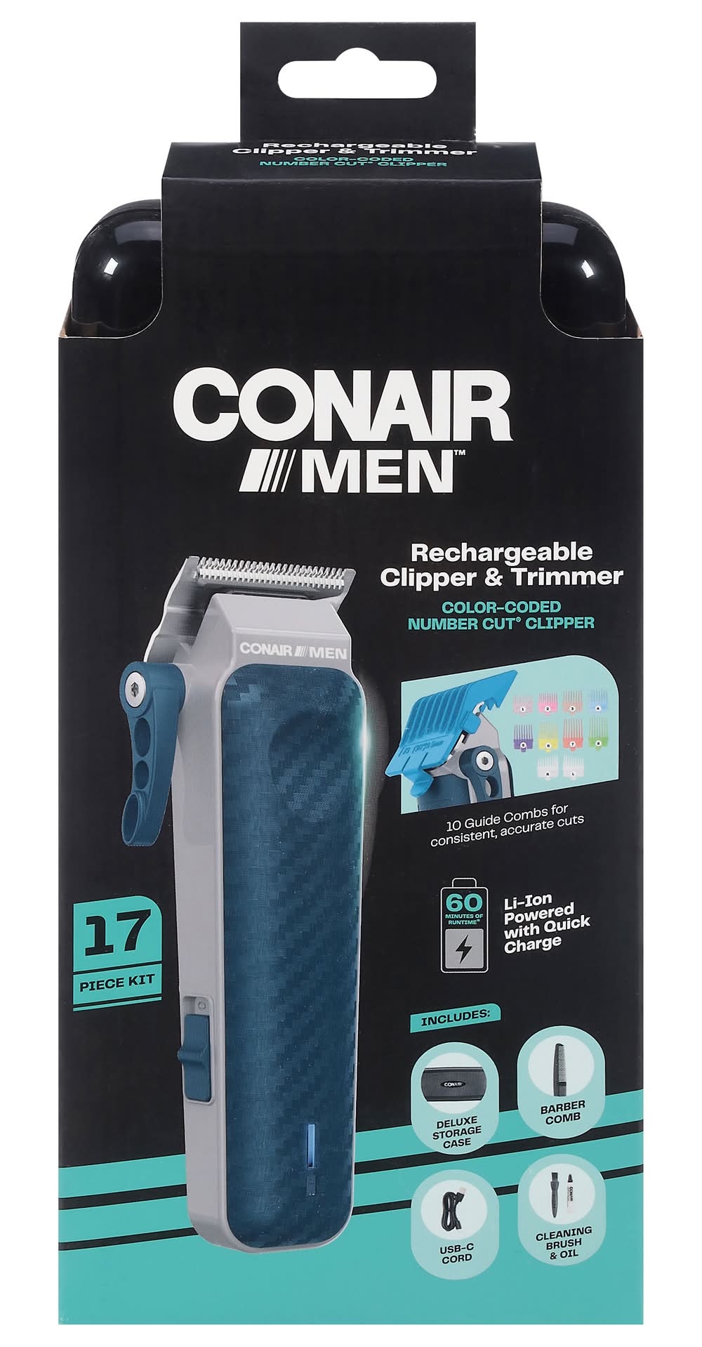 Conair Rechargeable Clipper & Trimmer Haircut Kit, Men