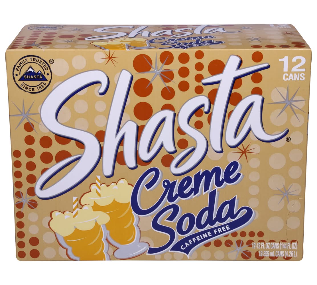 Shasta Caffeine Free Creme Soda (12 x 12 fl oz)
