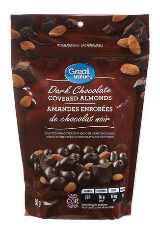 Great Value Dark Chocolate Covered Almonds (340 g)