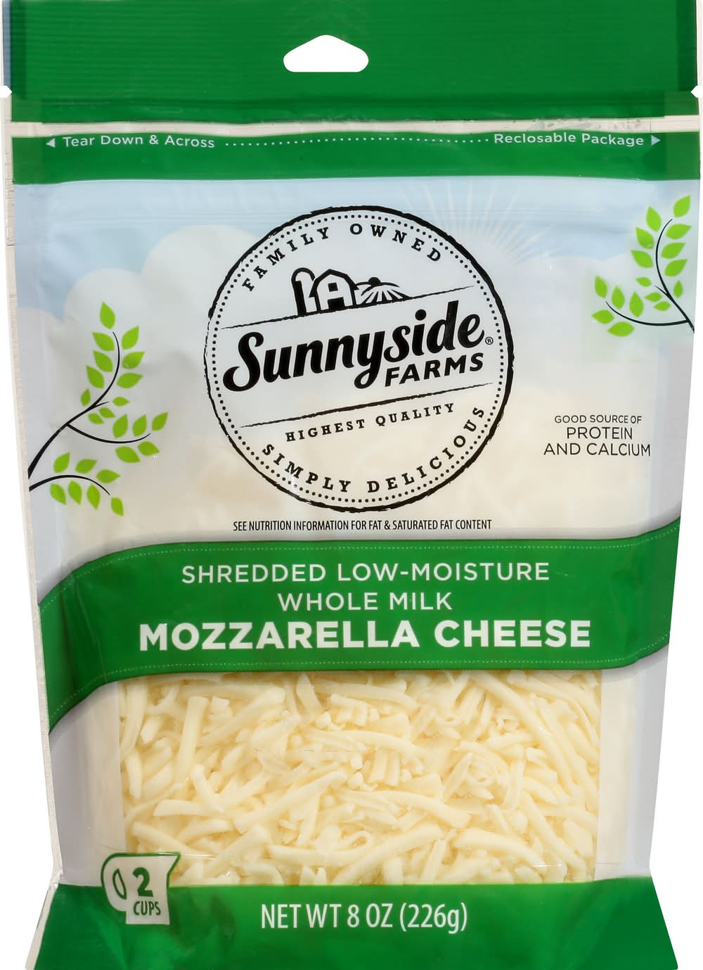 Sunnyside Farms Mozzarella Shredded Cheese (8 oz)