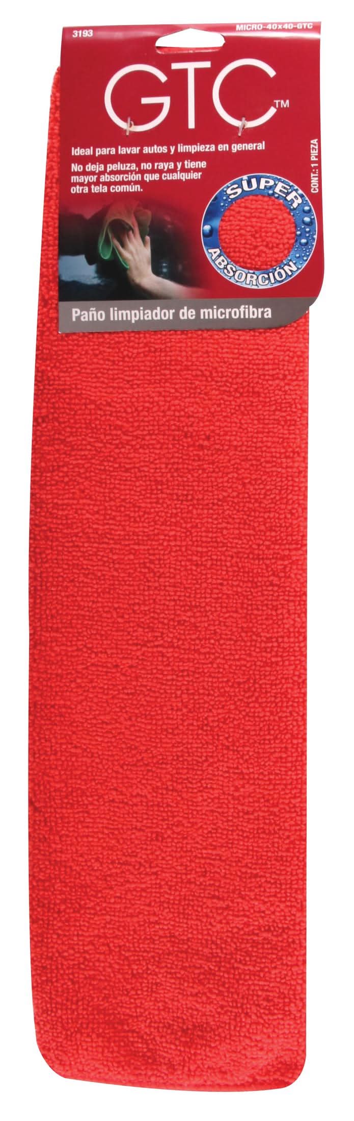 GTC · Paño limpiador de microfibra, 40x40 cm