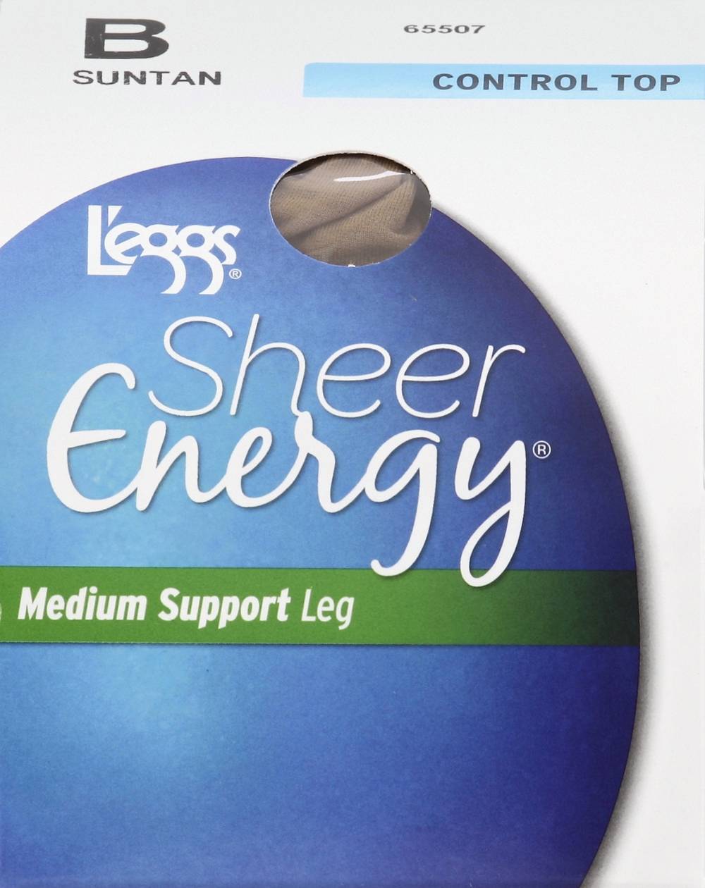 L'eggs Sheer Energy Medium Support Pantyhose Size B