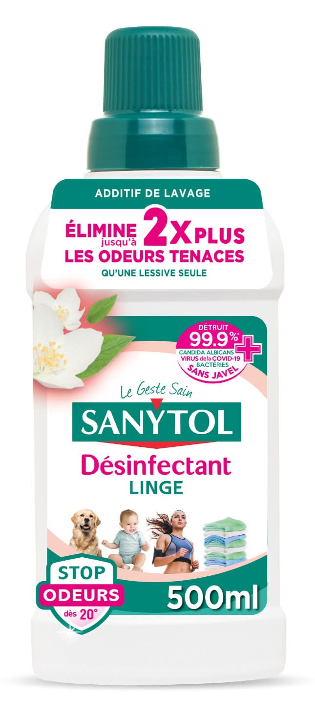 Sanytol - Désinfectant linge anti odeurs, fleurs blanches (500ml)