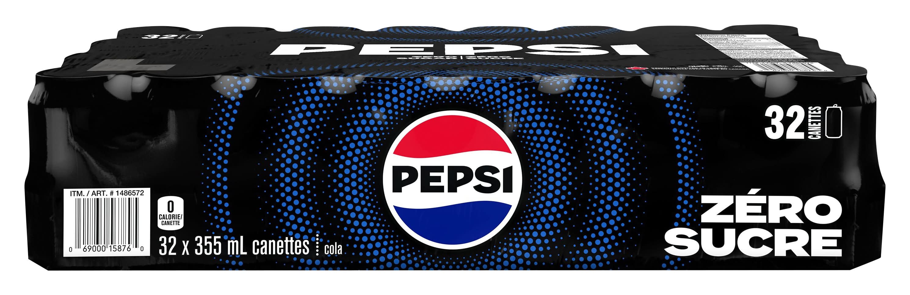 Pepsi - Zéro Sucre, 32 × 355 Ml / Pepsi Zero, 32 × 355 Ml
