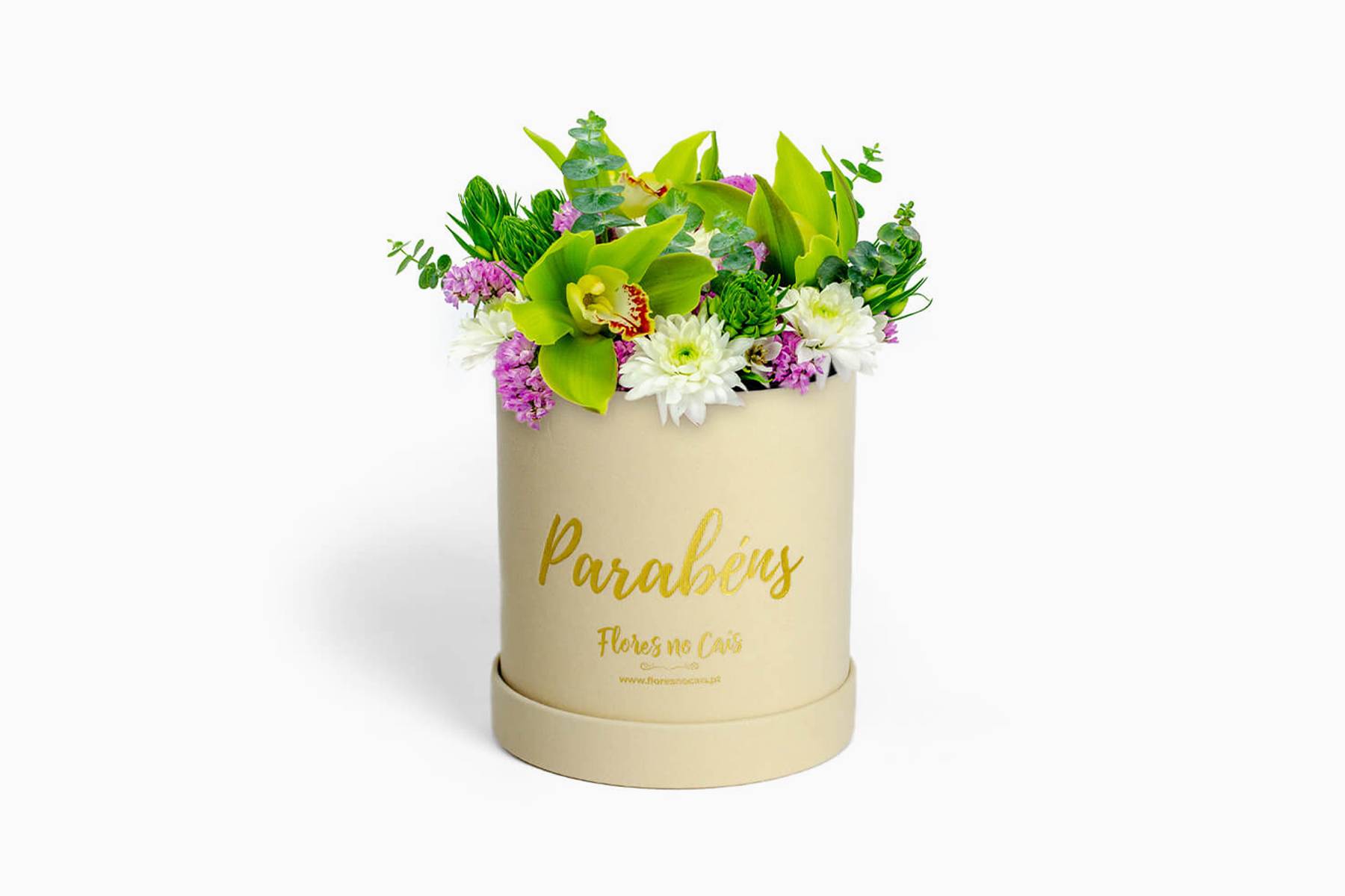 Caixa de Flores ‘Parabéns’ (À Escolha do Florista)