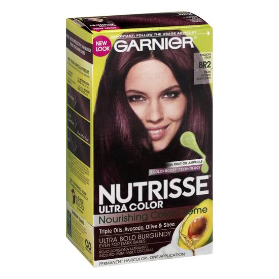 Garnier Br2 Dark Intense Burgundy Passion Fruit Nourishing Color Creme Permanent Haircolor