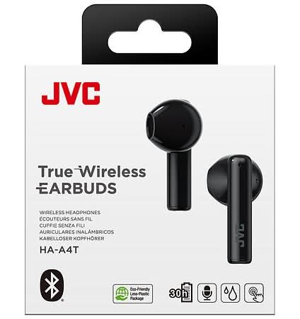 JVC True Wireless Earbud Style Headphones, Black