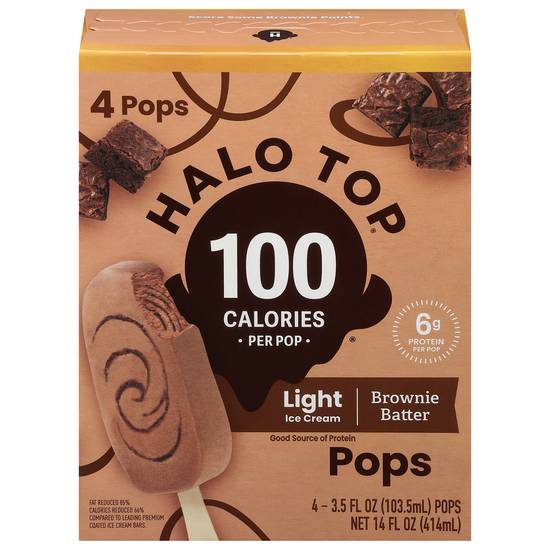 Halo Top Brownie Batter Light Ice Cream Pops (4 ct)