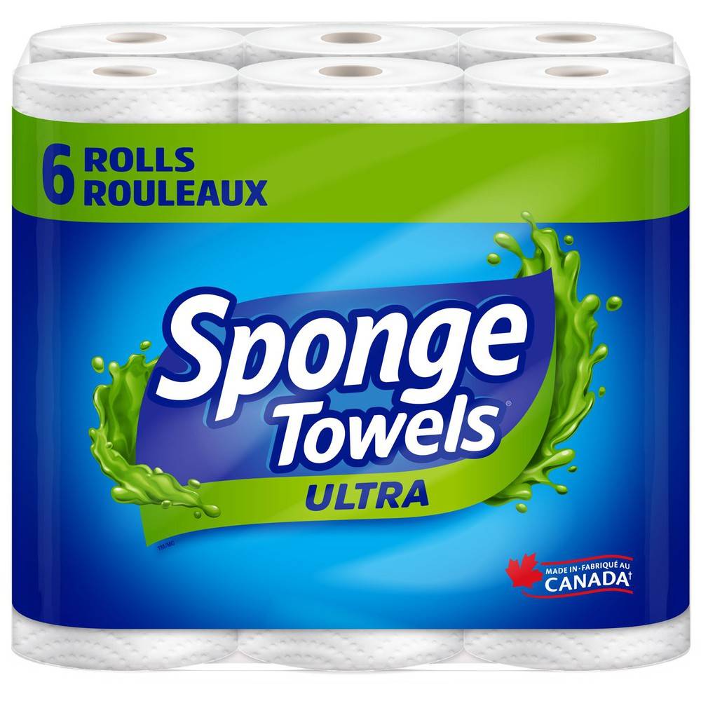 Sponge Towels Ultra Paper Towels (6 rolls)