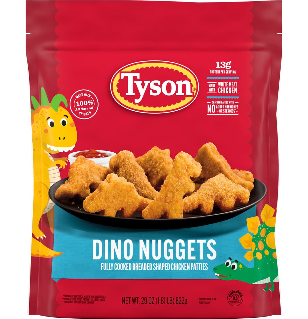 Tyson Fully Cooked Fun Dino Chicken Nuggets (29 oz)