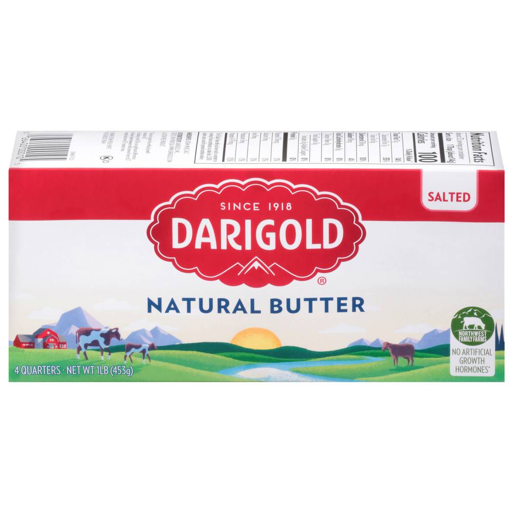 Darigold Natural Salted Butter (1 lbs, 4 ct)