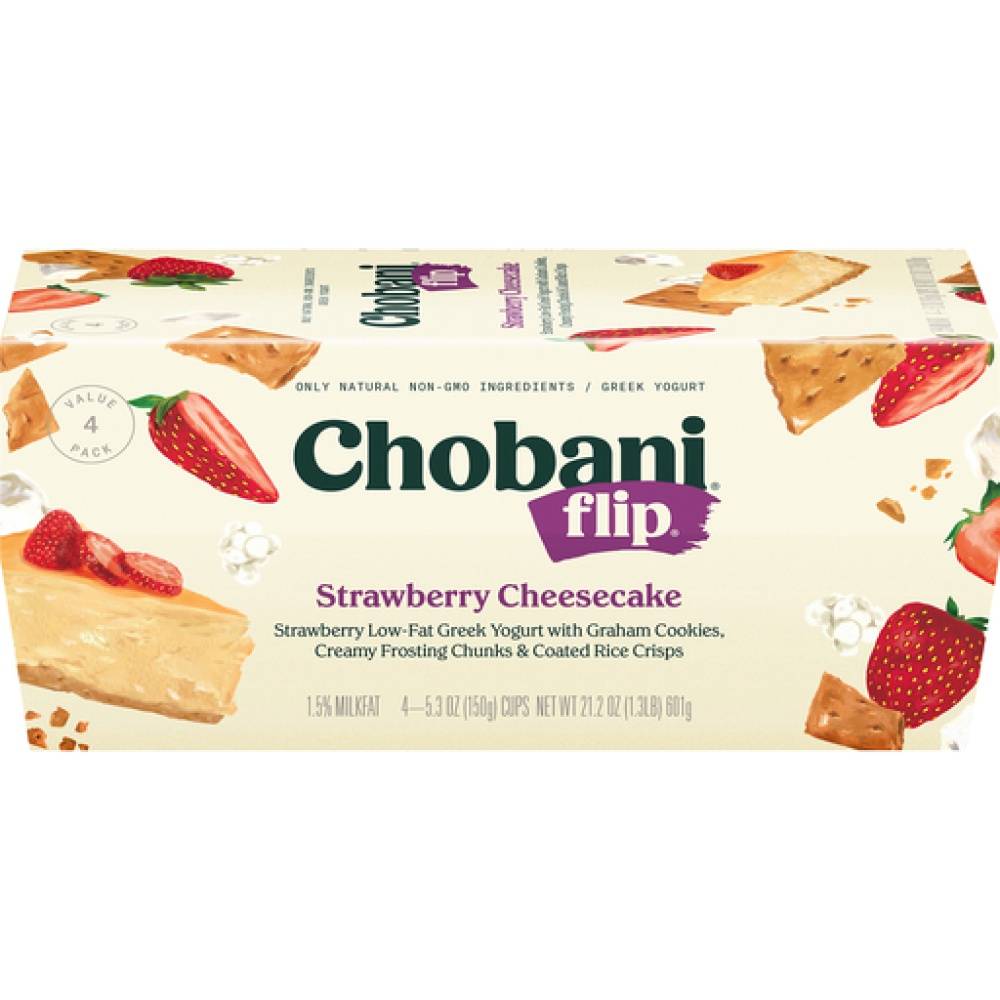 Chobani Flip Strawberry Cheesecake Greek Yogurt (1.12 lbs)