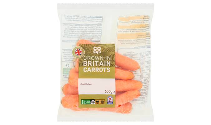 Co-op British Carrots 500g