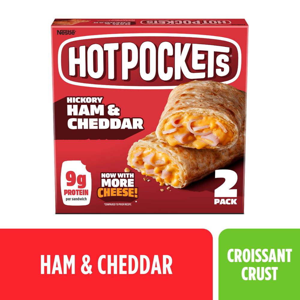 Hot Pockets Hickory Ham & Cheddar Croissant Crust Sandwich (9 oz, 2 ct)