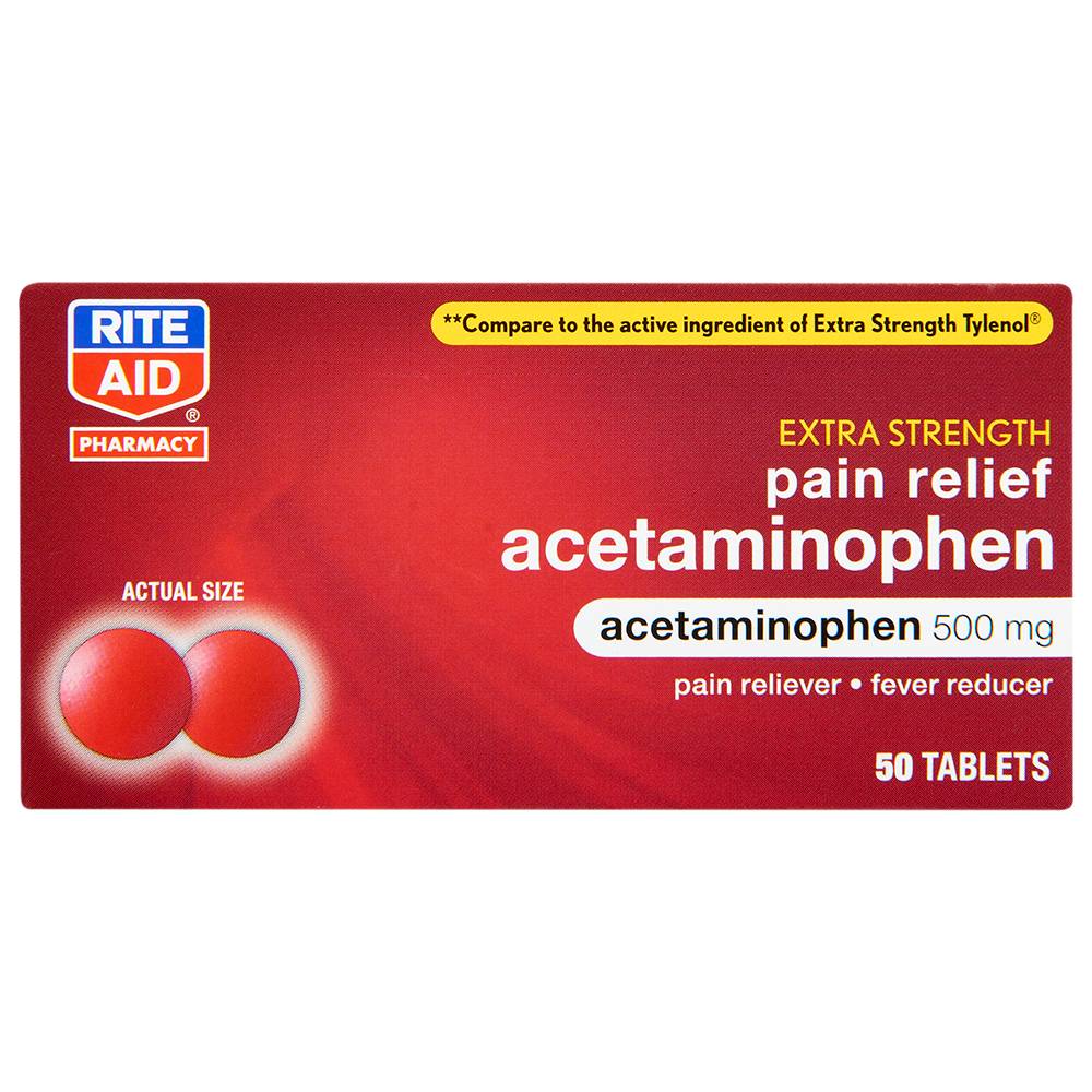 Rite Aid Acetaminophen Extra Strength 500mg (50 ct)