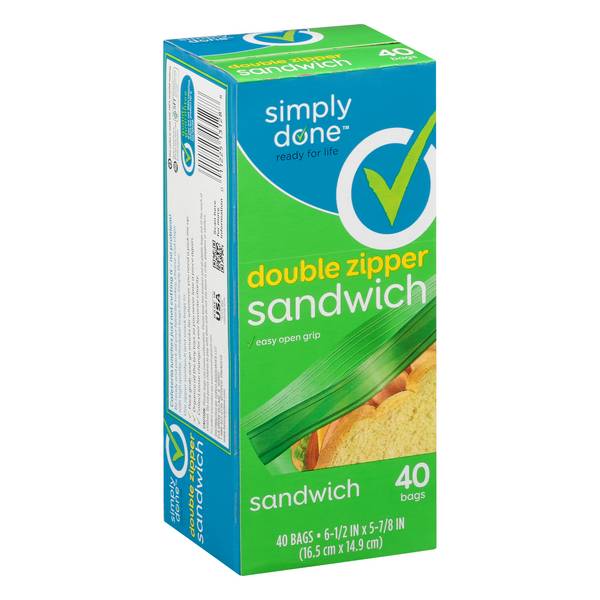 Simply Done Zipper Sandwich Bags (40 ct)