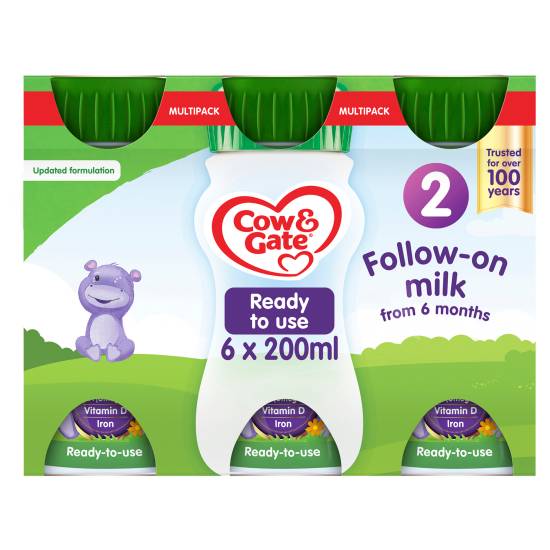 Cow & Gate 2 Follow-On Milk From 6 Months (6 pack)