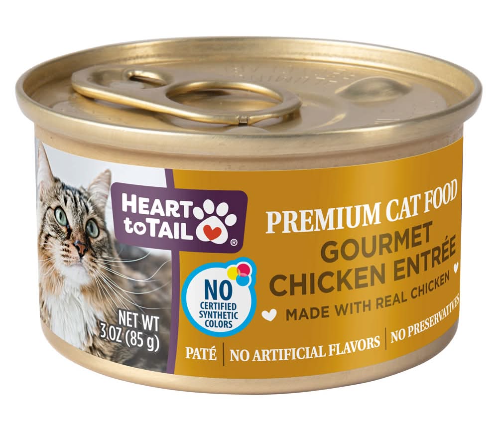 Heart to Tail Premium Gourmet Entrée Wet Food For Cats, Chicken (3 oz)