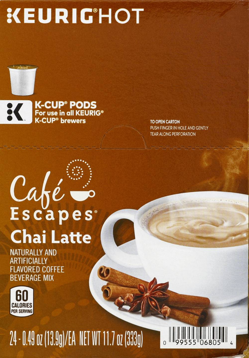 Café Escapes Chai Latte K-Cup Pod (1.07 lbs)