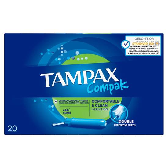 Tampax Compak Super Tampons Met Inbrenghuls X20