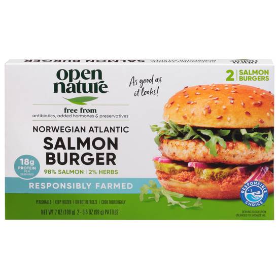 Open Nature Salmon Burger (2 ct)