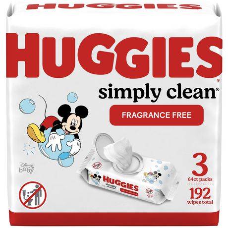 Huggies simply clean lingettes pour bébés