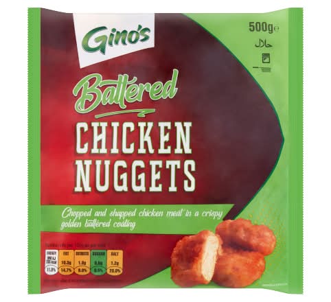 Gino's Battered, Chicken Nuggets (500g)