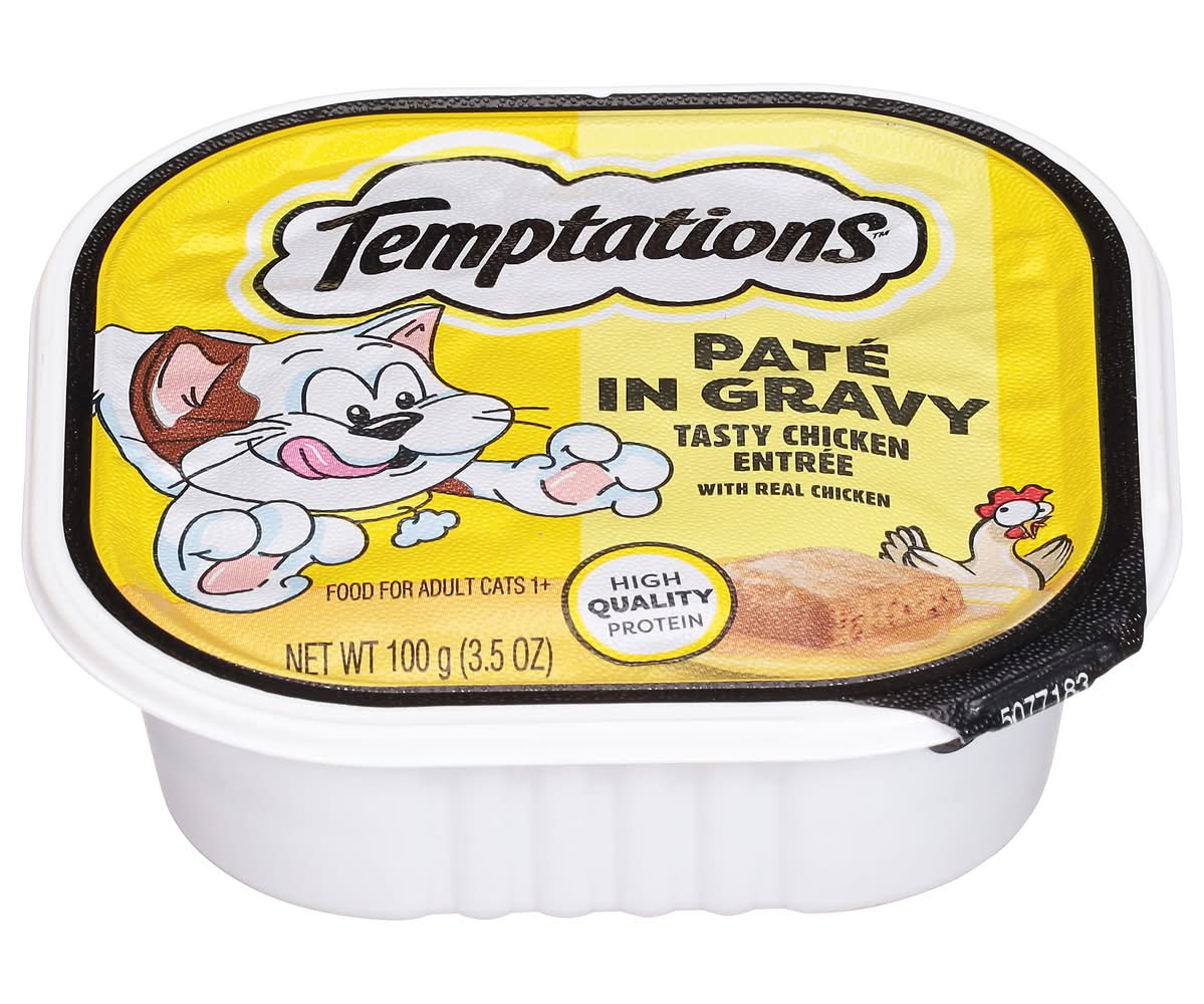 Temptations Pate in Gravy Tasty Chicken Entree Cat Food (3.5 oz)