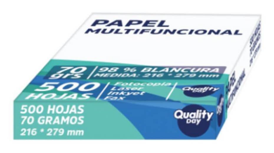 Quality Day · Resma de papel de 500 hojas, 216x279 mm