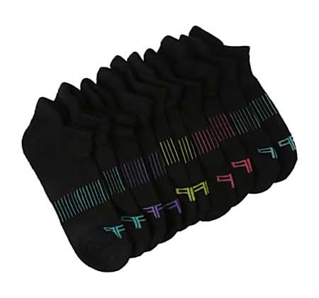 Juniors Nine Fly Performance No Shows 5-Pairs Black Multi