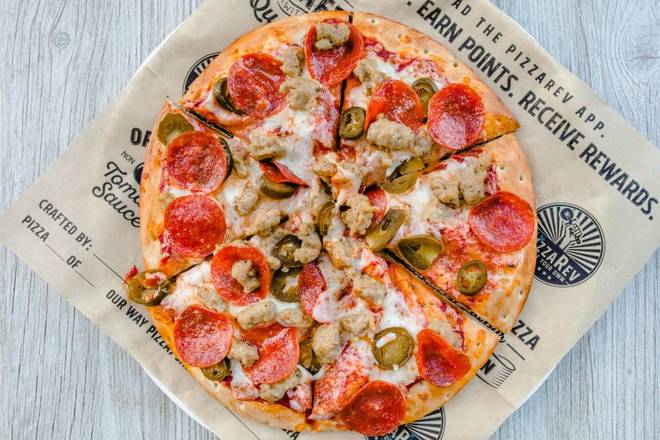 Meat & Peppers Pizza