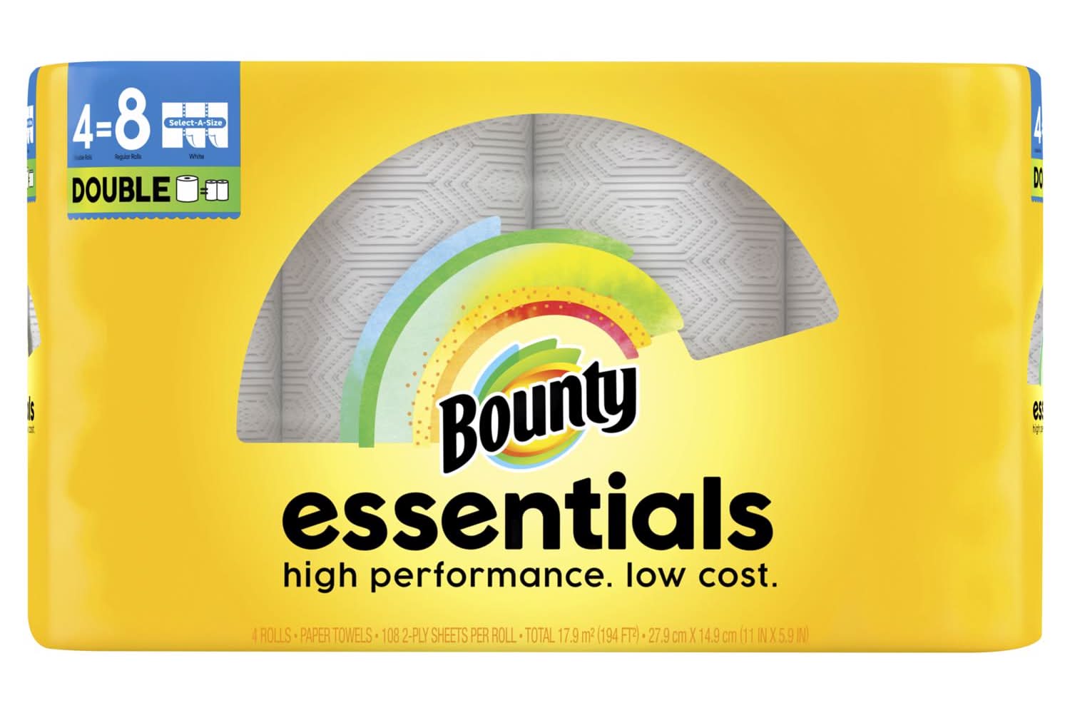 Bounty Essentials Paper Towels 108 Sheet 2 Ply 1 Pk