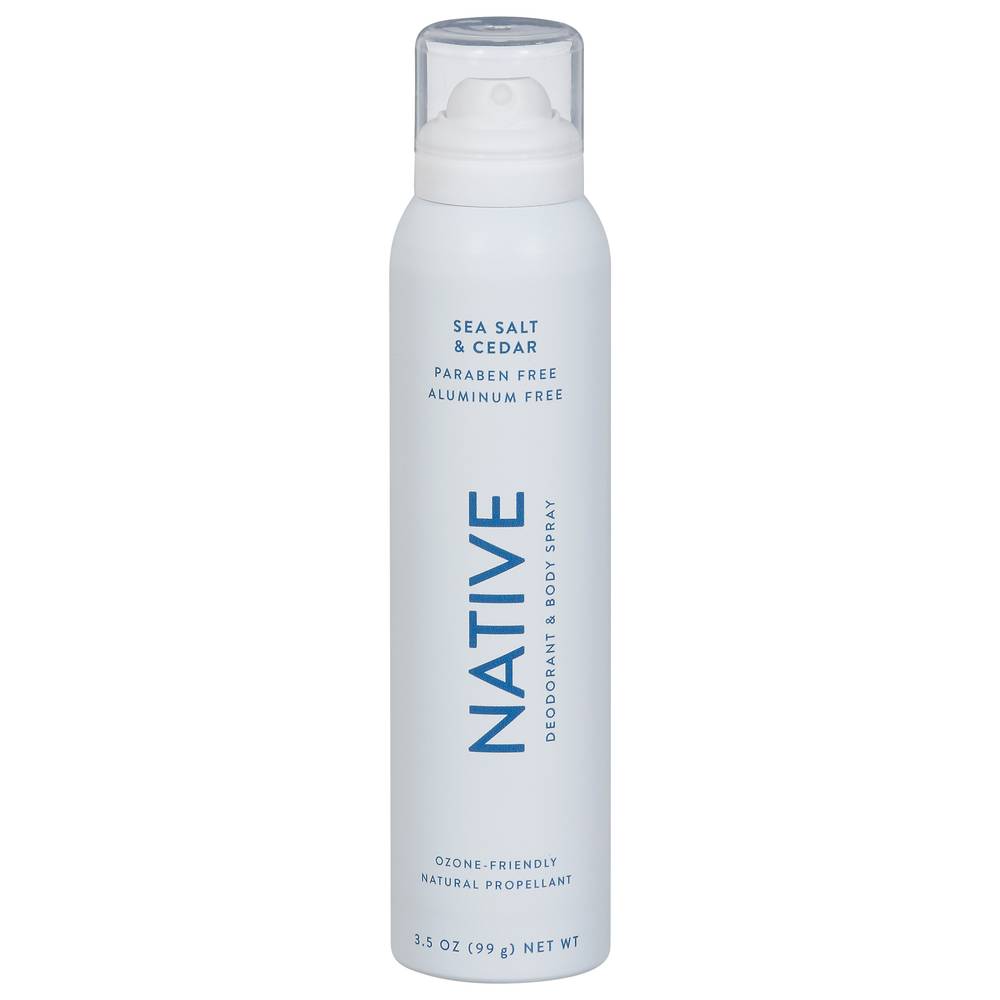 Native Deodorant & Body Spray, Sea Salt - Cedar (3.5 oz)