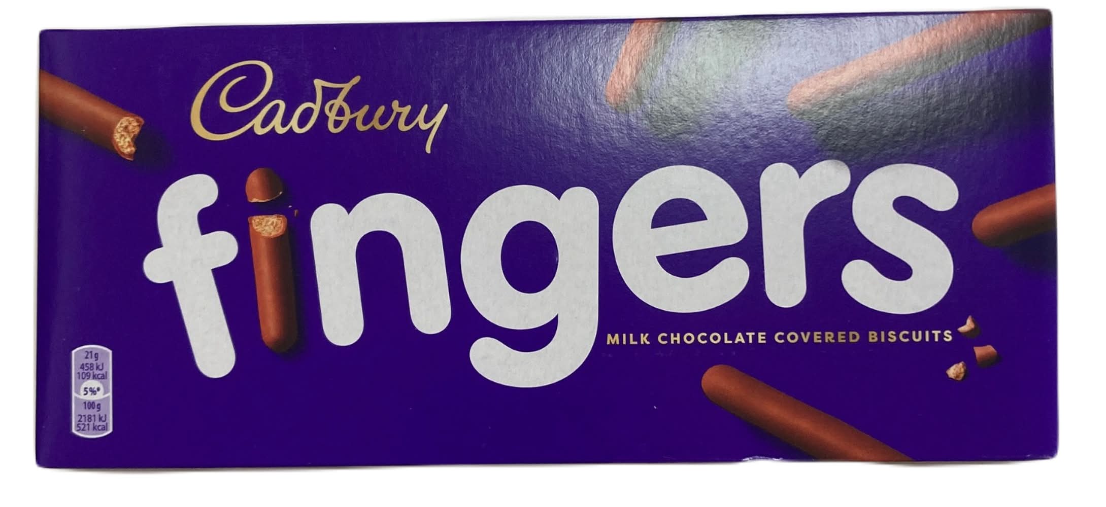 Fingers galletas cubiertas de chocolate con leche · Cadbury (114 g)