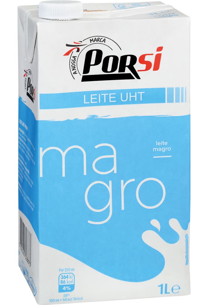 Porsi - Leite uht magro com rosca, 1Litro