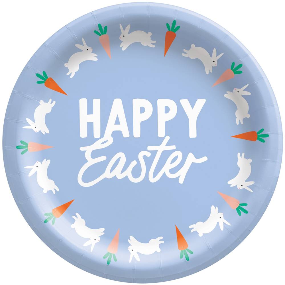Happy Easter Plates, 6.75 in, 8 ct