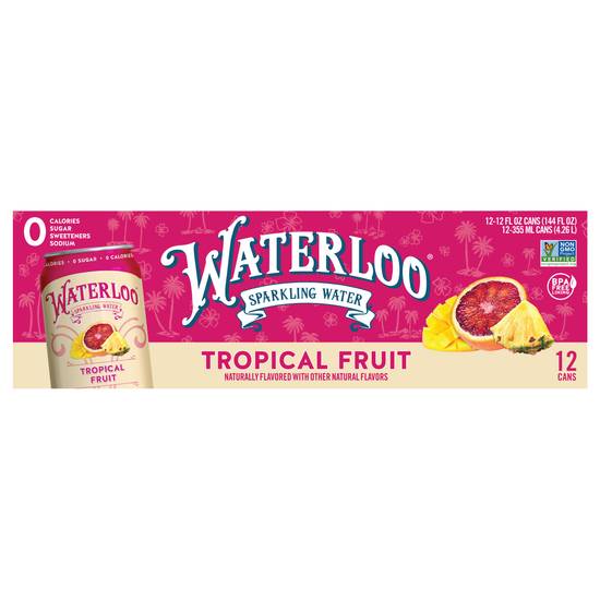 Waterloo Tropical Fruit Sparkling Water (12 ct, 12 fl oz)