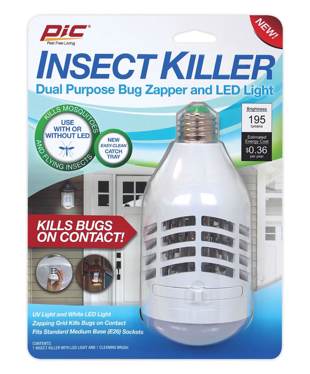 Pic Indoor And Outdoor Electric Insect Killer Replacement Bulb 855 Sq Ft 9 W