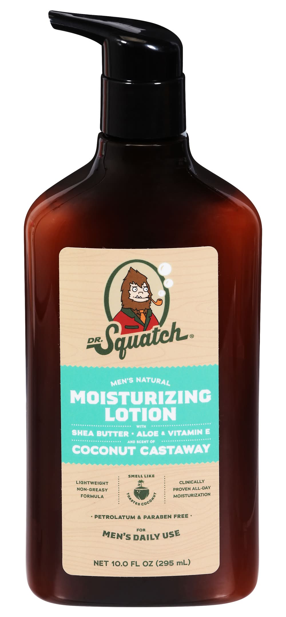 Dr. Squatch Moisturizing Body Lotion, Coconut Castaway (10 fl oz)
