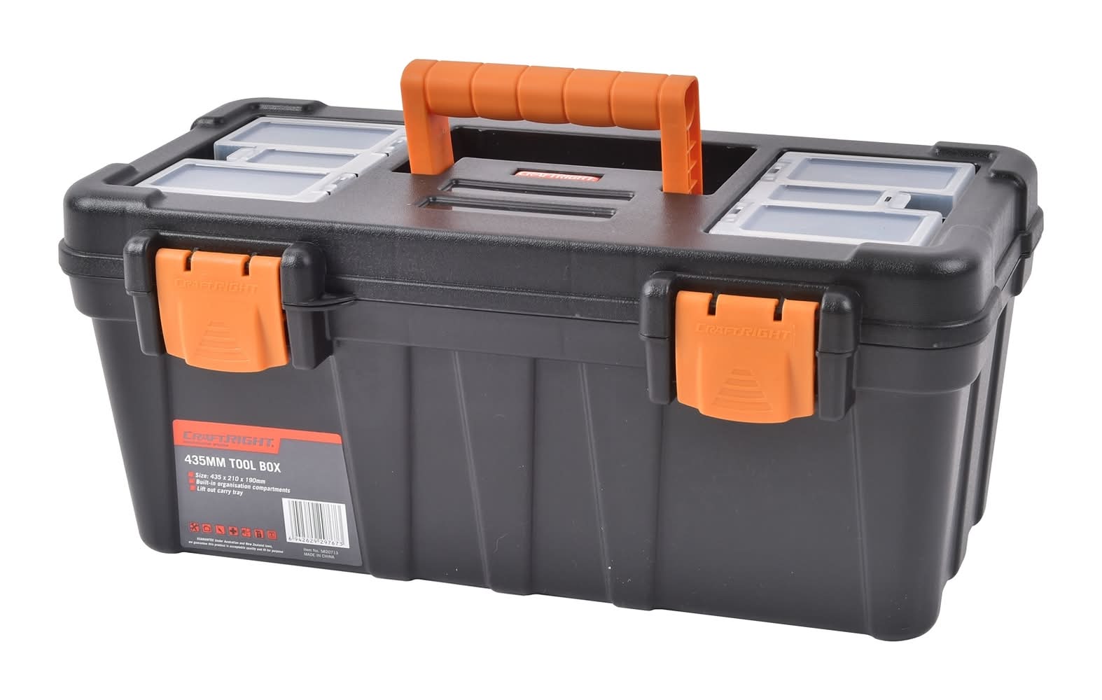 Craftright 435mm Black And Orange Tool Box