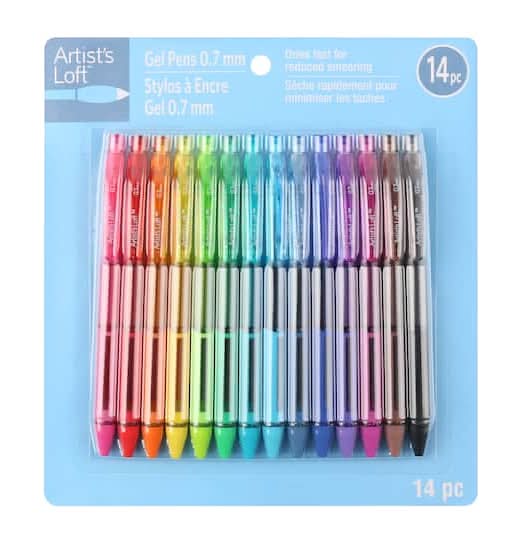 Artist's Loft Retractable Color Gel Pen Set, Assorted (14 ct)