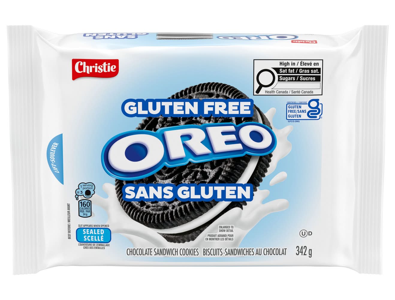 Oreo Gluten Free Original Sandwich Cookies, Chocolate (342 g)