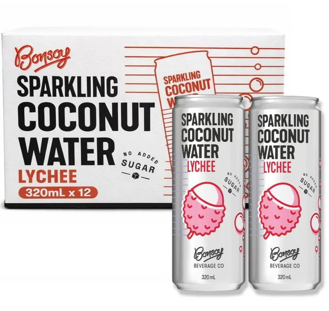 BONSOY BEVERAGE スパークリング ココナッツ ウォーター ライチ味320mlX 12本