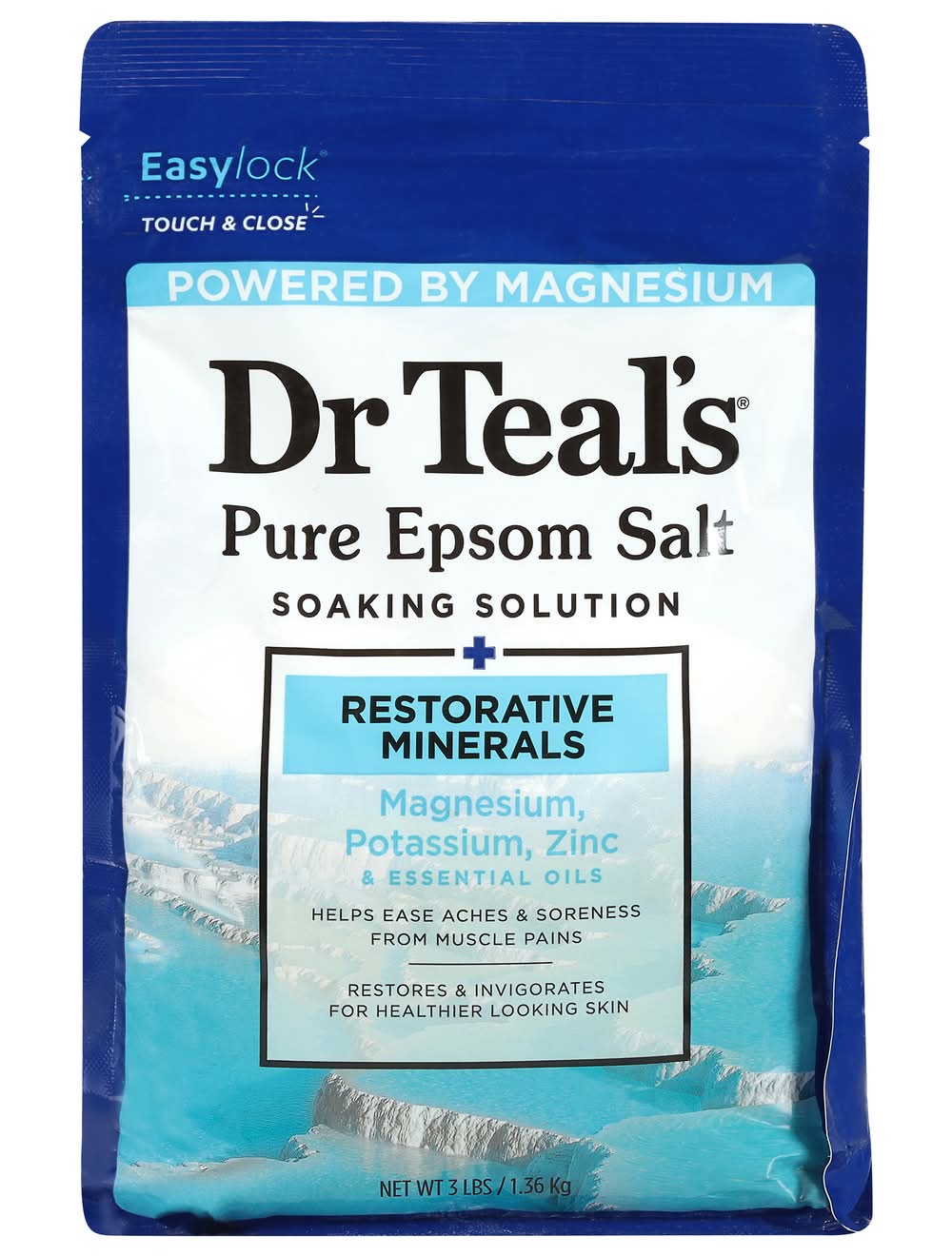 Dr Teal's Pure Epsom Salt Soaking Solution With Restorative Minerals (3 lbs)