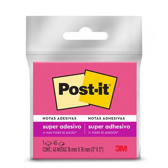 Post-it bloco autoadesivo rosa (45 folhas)