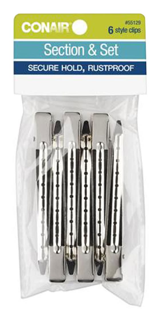 Conair Metal Snap Section & Set Style Clips (6 ct)