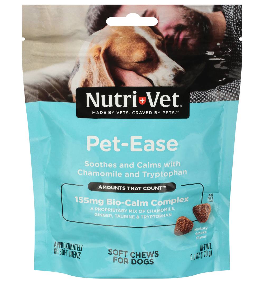 Nutri-Vet Pet-Ease Soft Chews For Dogs, Hickory Smoke (6 oz)